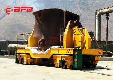 Steel Ladle Towable Material Transfer Carts 15T Load