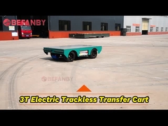 Fabryczny elektryczny wózek do przenoszenia pleśni 3T, wózek transportowy bez ścieżek z płaskim podłogiem sterowalnym