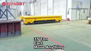 Wózek transportowy o udźwigu 35 ton na torze poprzecznym, profesjonalny wózek transportowy z podnośnikiem akumulatorowym