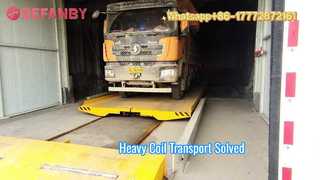 Dostosowany elektryczny wózek transportowy na szynie, mobilny wózek transportowy szpuli 50T