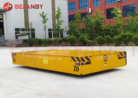 20t Steerable Motorized Trackless Transfer Cart On Cement Floor