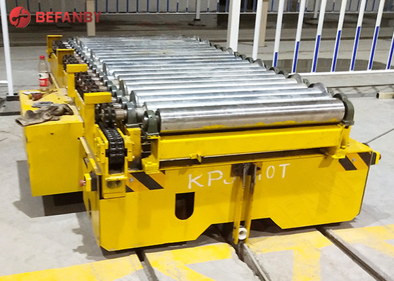 PLC Programmed Rail Automatic Guided Cart For Factory Roller Line