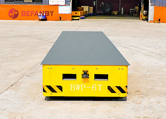 6 Ton Steerable Trackless Transfer Cart For Material Handling