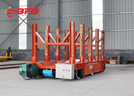 Handling Electric Rail Flat Car Motorized Transfer Trolley 350t For Steel Products