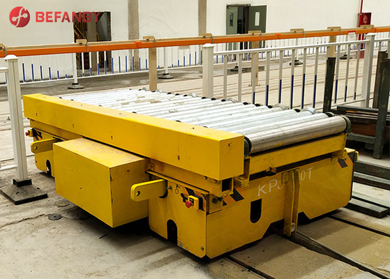 PLC Programmed Rail Automatic Guided Cart For Factory Roller Line