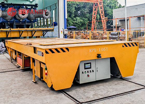 Elastyczny wózek transferowy z szyną do pionowego i poziomego przemieszczania akumulatorów