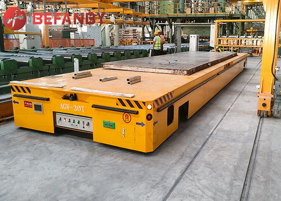 Ciężki ładunek 30 ton Zdalnie sterowany bezszynowy automatyczny wózek z napędem