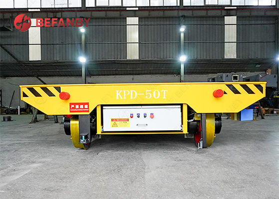 50T Factory Use Cast Steel Wheel Rail Operated Transfer Carts