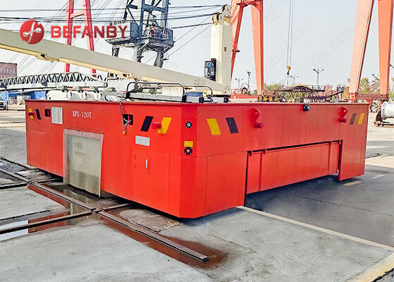 120-tonowy wózek kolejowy z napędem bateryjnym do przemieszczania się poziomym i pionowym