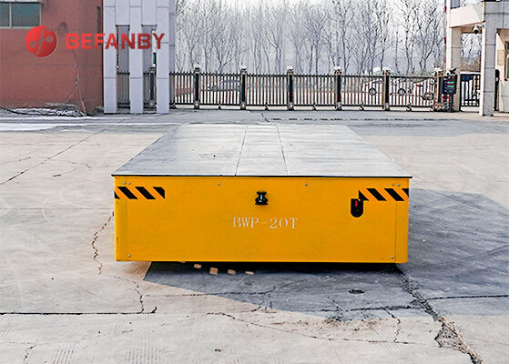 Steerable 20t Capacity Battery Operated Trackless Transfer Cart for Industrial Use